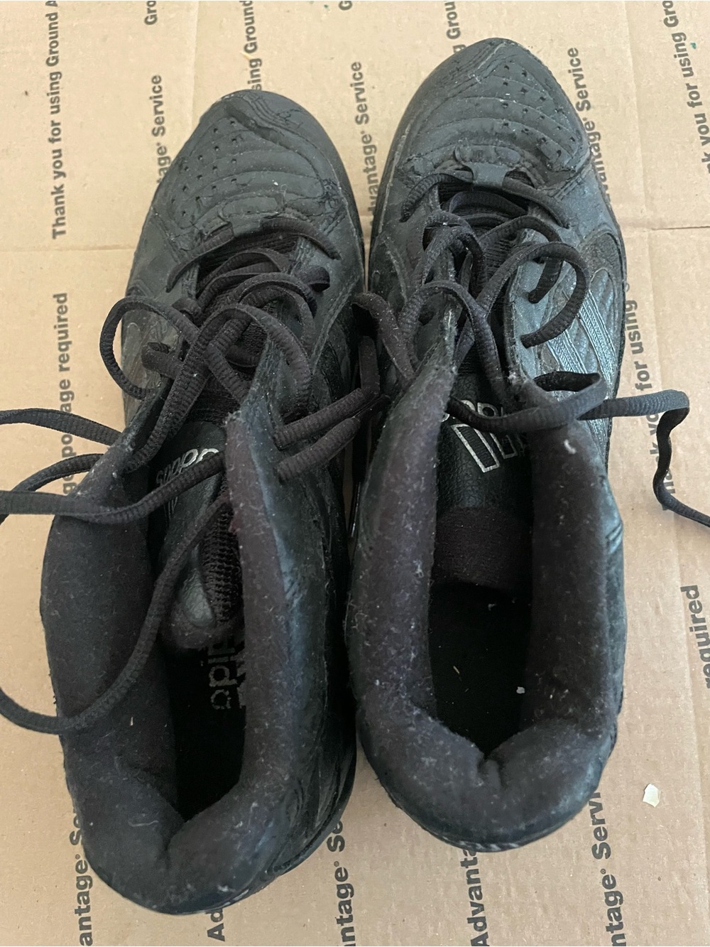adidas Black Men's Athletic Sneakers Cleats with Textured Upper